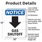 Signmission Gas Shutoff (Down Arrow), 10 in W x Rectangle, Aluminum OS-2PACK-NS-A-1014-V-13023 - alternate 2